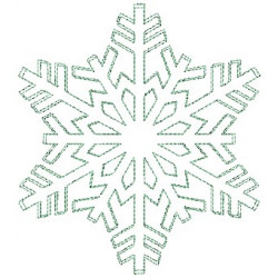 Stickdatei - Fancy Christmas Schneekristall Doodle